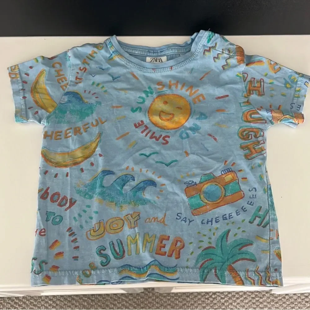 Zara Baby T-shirt and Jean Shorts